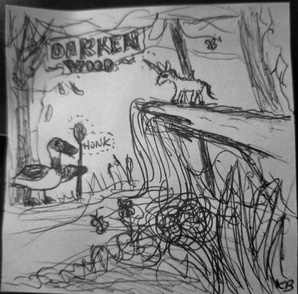 Post-It Art: Cooper goes to Darken Wood