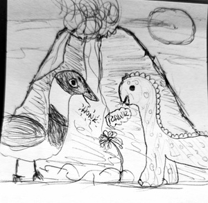 Post-It Art: Cooper meets a Dino (August 2026)