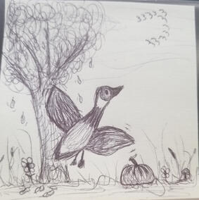 Post-It Artwork: Cooper finds his goose family (August 2026)