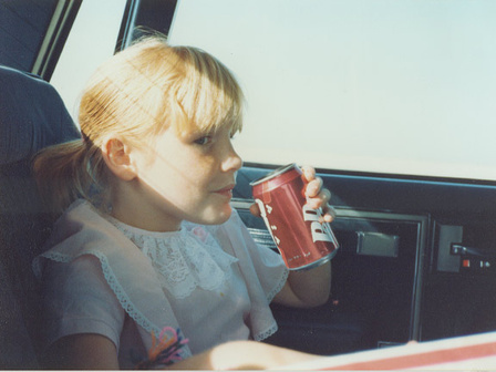 Early-90s, drinking a Dr. Pepper - still my favorite soda.