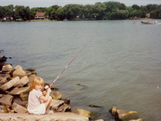 late 80s, early 90s? - The one time I caught a fish and no one was there to help me free him so I cried.