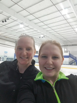 2021 - me and my sister at our rink in San Antonio